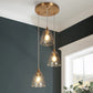 Amelia 3-Light Cluster Gold Pendant
