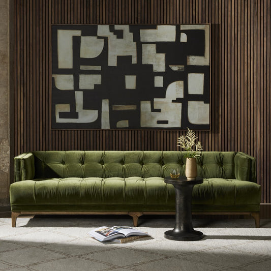 Dillan Tufted Sofa, Sapphire Olive