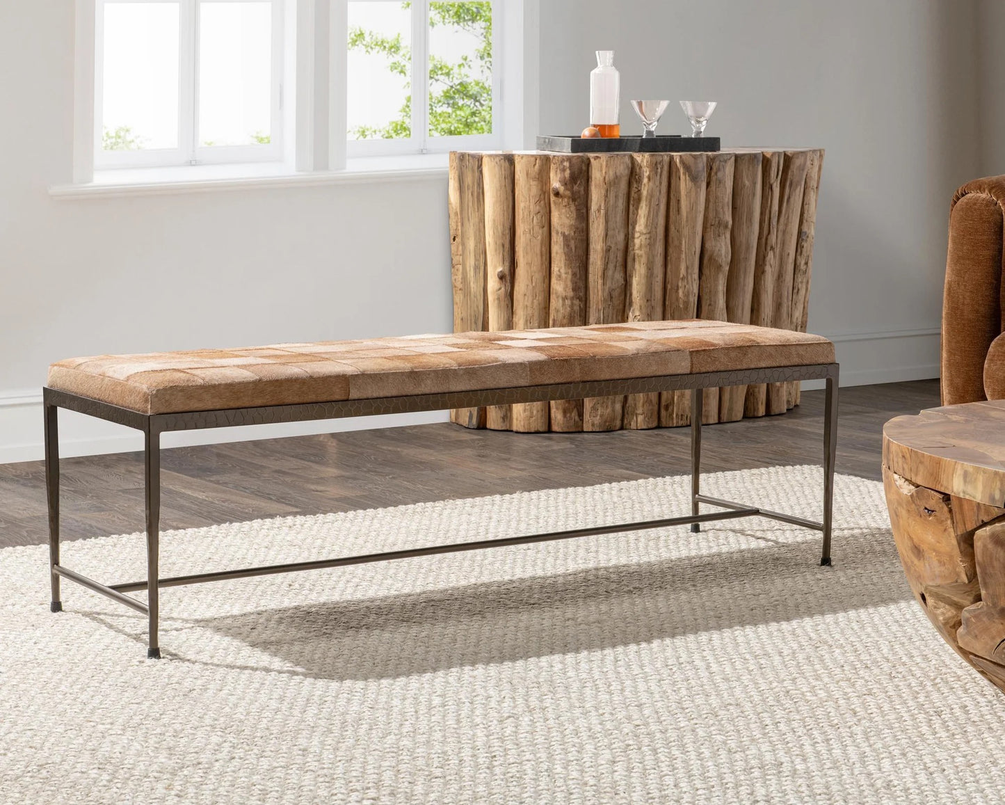 Achen Hide Bench 60"