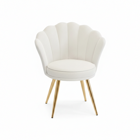 Velvet Shell Shaped Accent Chair
