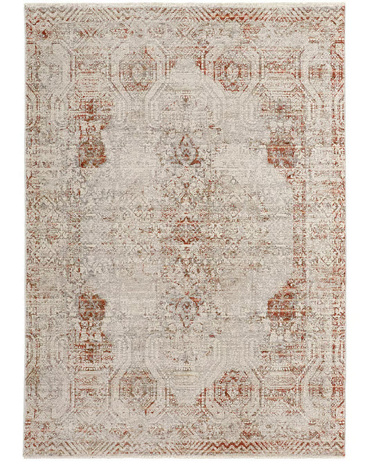 Kaia Rug, Gray/Rust (Various Sizes)