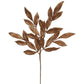 22" Copper Glitter Bay Leaf Spray