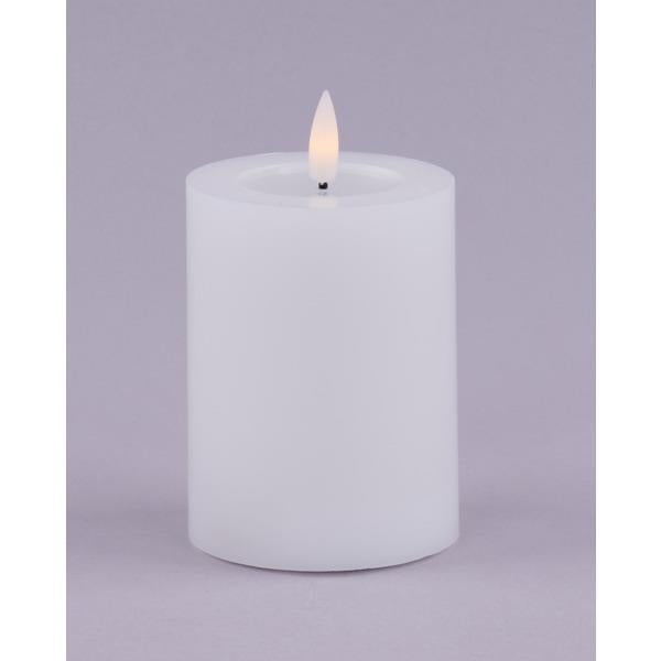 Flameless LED Melted Candle (Various Sizes), White