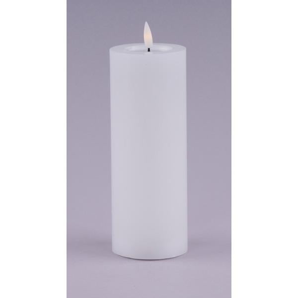 Flameless LED Melted Candle (Various Sizes), White