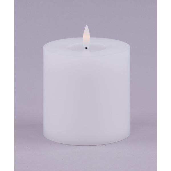Flameless LED Melted Candle (Various Sizes), White