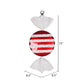 13" Red/White Stripe Candy Glitter Ornament