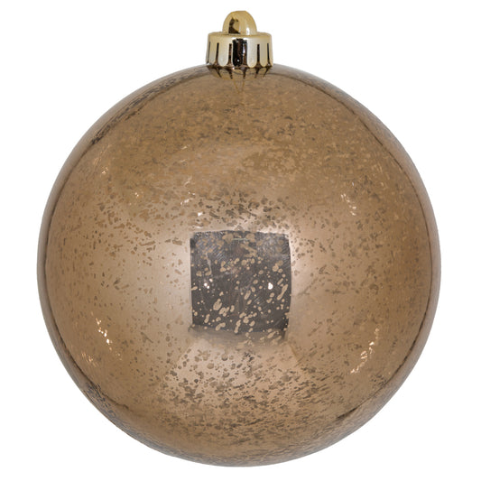 6" Mocha Shiny Mercury Ball Ornament