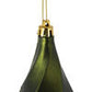 8" Moss Green Matte Swirl Finial Ornament