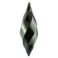 8" Moss Green Shiny Swirl Finial