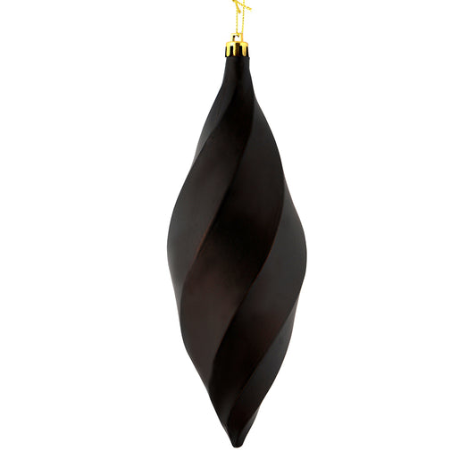 8" Chocolate Matte Swirl Finial