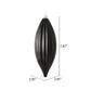 8" Black Shiny Line Finial