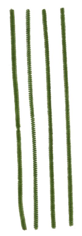 12" Chenille Stems, Moss