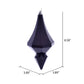 8" Black Candy Diamond Finial Ornament