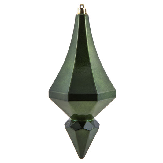 8" Moss Green Candy Diamond Finial Ornament