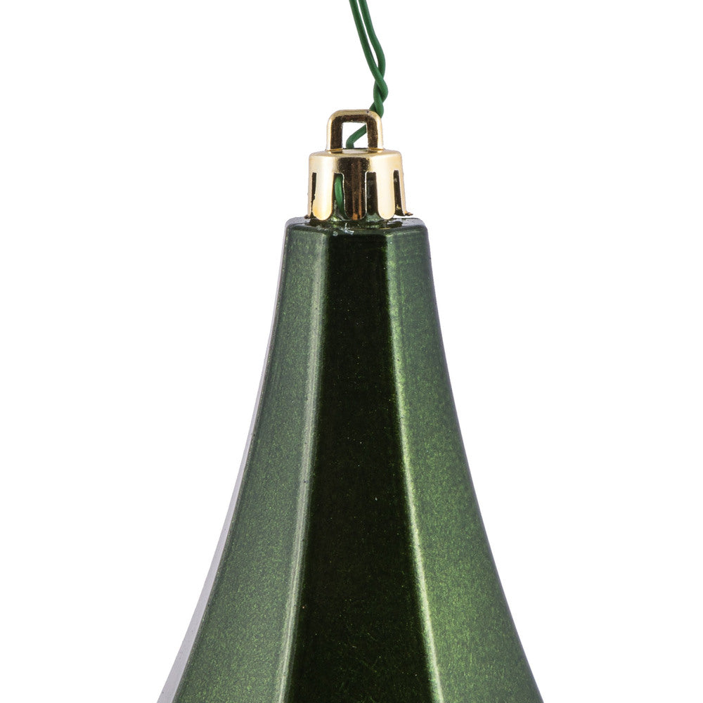 8" Moss Green Candy Diamond Finial Ornament