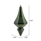 8" Moss Green Candy Diamond Finial Ornament