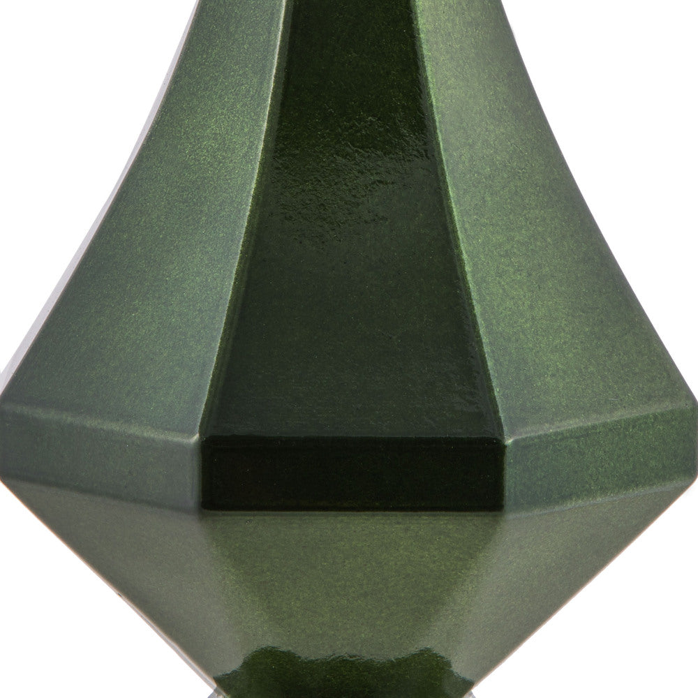 8" Moss Green Candy Diamond Finial Ornament