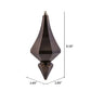 8" Chocolate Candy Diamond Finial Ornament