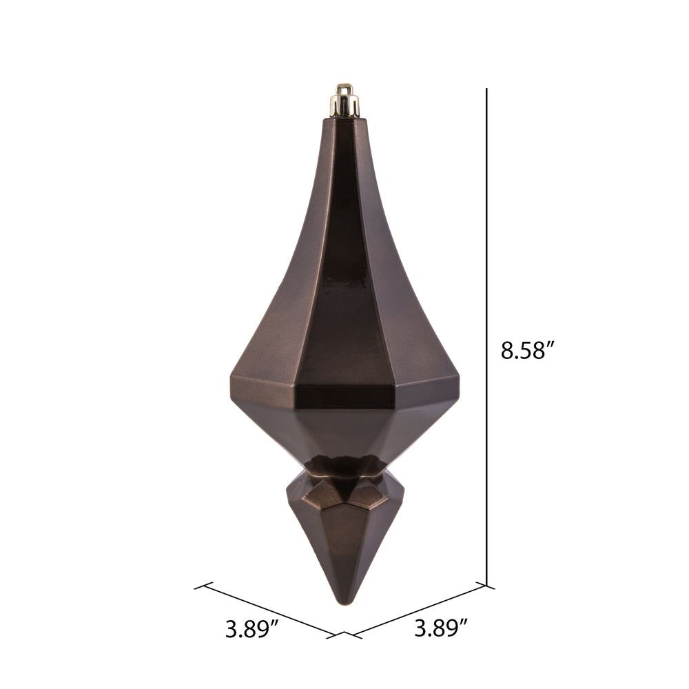 8" Chocolate Candy Diamond Finial Ornament