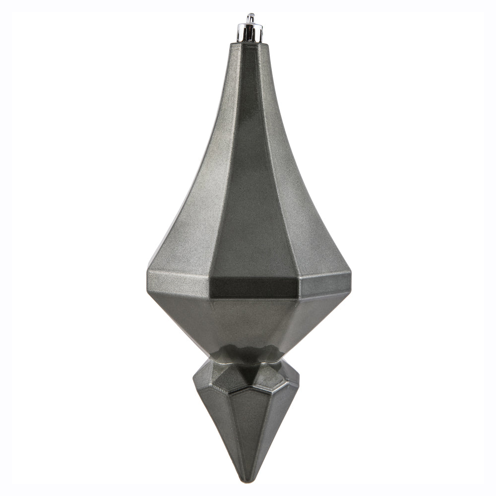 8" Pewter Candy Diamond Finial Ornament