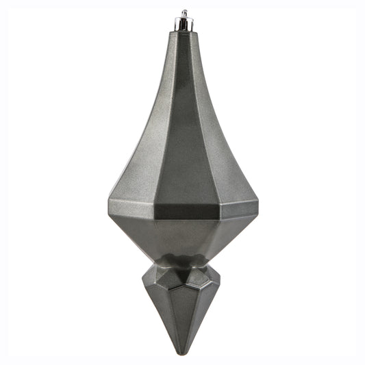 8" Pewter Candy Diamond Finial Ornament