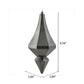 8" Pewter Candy Diamond Finial Ornament