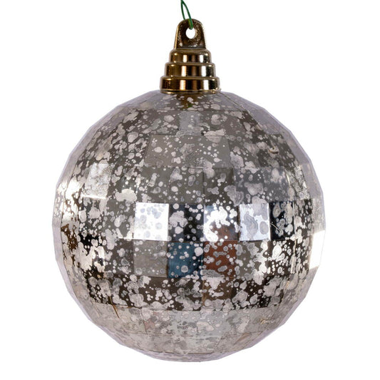 4.75" Champagne Mirror Mercury Ball Ornament
