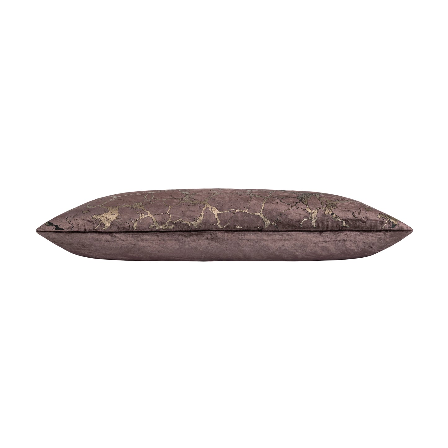 Mila Crackle Abstract Chocolate Gold Pillow