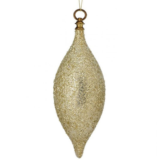 12" Beaded Finial Ornament, Champagne Gold