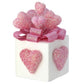 Glitter Gift Box w/ Hearts, Pink