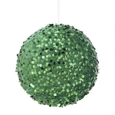 Green Sequin Ball Ornament (Various Sizes)