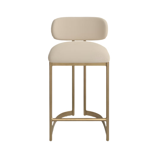 Vivian Counter Stool, Beige & Gold
