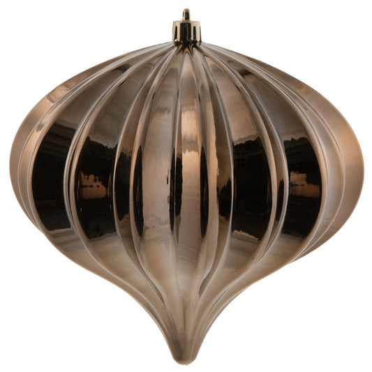 5.7" Mocha Shiny Onion Ornament