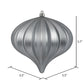 5.7" Pewter Matte Onion Ornament