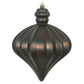 6" Chocolate Matte Onion Drop