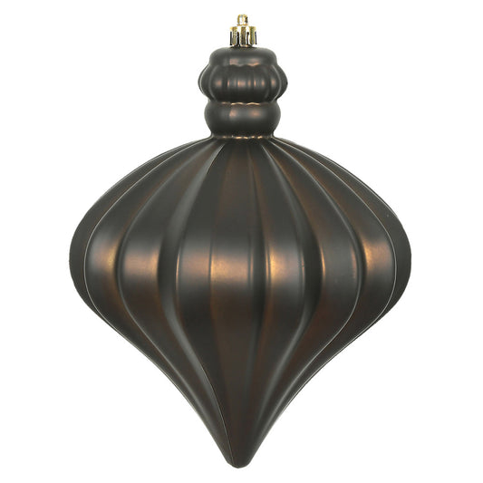 6" Chocolate Matte Onion Drop
