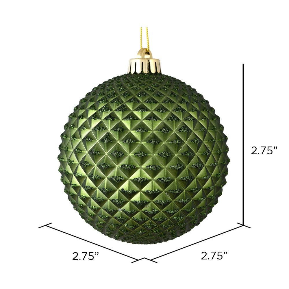 Moss Green Durian Glitter Ball Ornament (Various Styles)