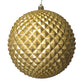 6" Champagne Durian Glitter Ball Ornament
