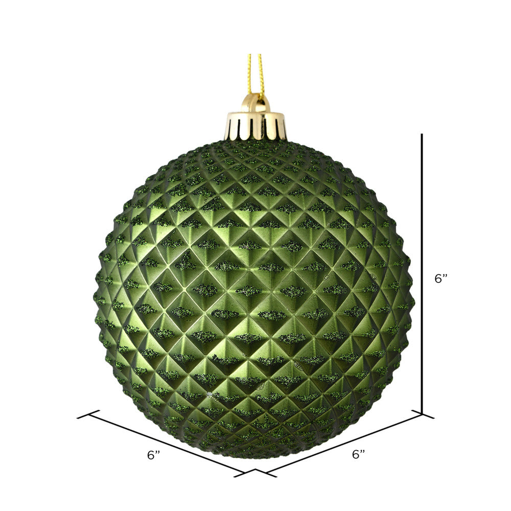 Moss Green Durian Glitter Ball Ornament (Various Styles)