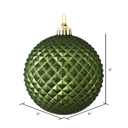 Moss Green Durian Glitter Ball Ornament (Various Styles)