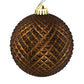 6" Chocolate Durian Glitter Ball Ornament