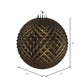 6" Gunmetal Durian Glitter Ball Ornament