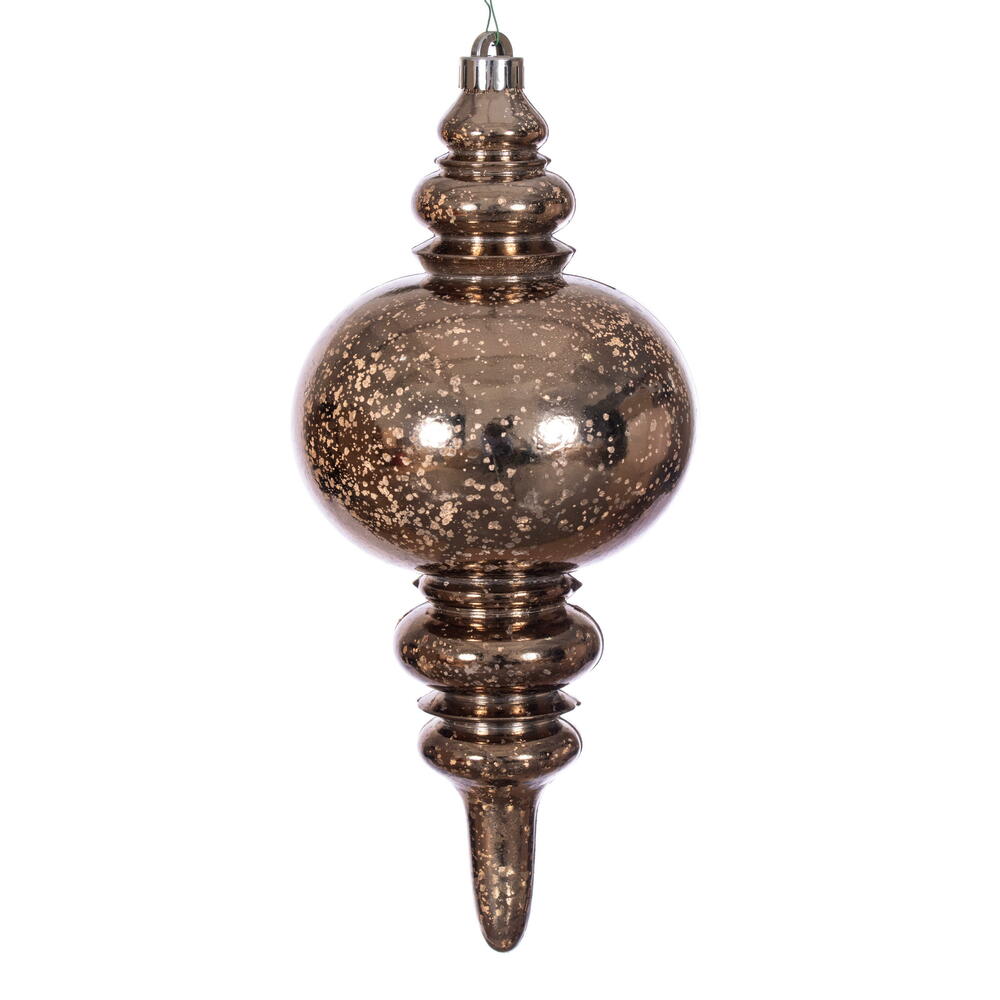 13" Mocha Mercury Finial Ornament