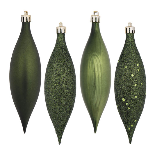 5.5" Moss Green Finial Drop Ornament (Various Styles)