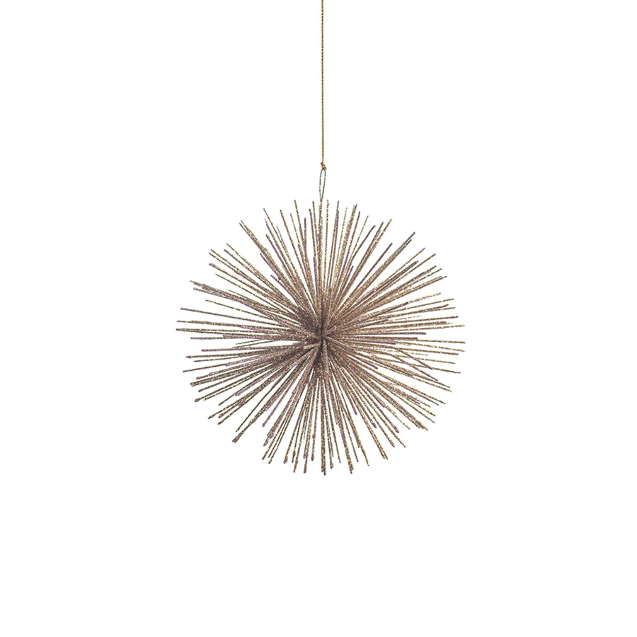 Wire Starburst Ornament, Champagne