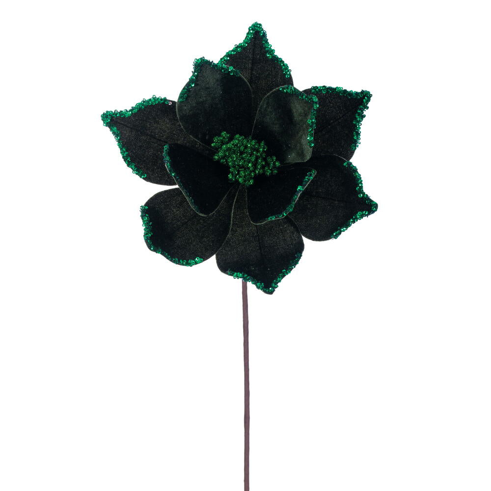 21.5" Green Poinsettia 10" Flower Stem