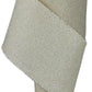 Fine Glitter on Burlap Ribbon, Light Gold