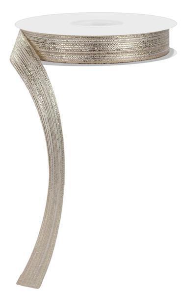 Striped Glitter Ribbon, Champagne