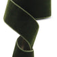 2.5" Moss Green & Gold Velvet Metallic Back Ribbon