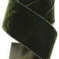 4" Moss Green & Gold Velvet Metallic Back Ribbon